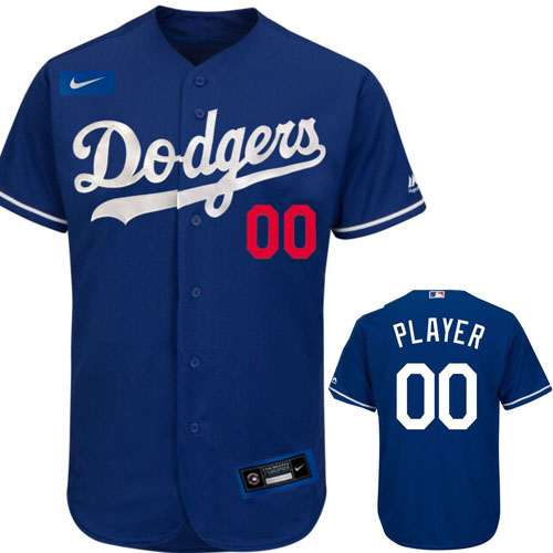 Men Los Angeles Dodgers Royal Blue Cool Base Custom MLB Nike Jersey->miami dolphins->NFL Jersey